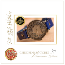 Load image into Gallery viewer, Vintage Platinum Designer Watch Unisex Navy