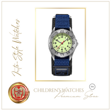 Load image into Gallery viewer, Sports Watch Rotating Bezel Velcro Straps Navy
