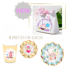 Load image into Gallery viewer, Royal Teacup Theme Birthday Party - 8 People Setting + Free Gift