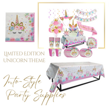 Load image into Gallery viewer, Combo Unicorn Theme Birthday Party - 8 People Setting + Free Gifts
