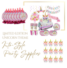 Load image into Gallery viewer, Combo Unicorn Theme Birthday Party - 8 People Setting + Free Gifts