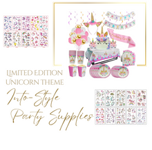 Load image into Gallery viewer, Combo Unicorn Theme Birthday Party - 8 People Setting + Free Gifts