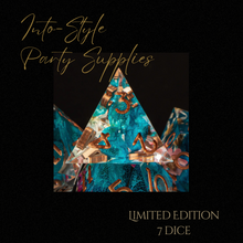 Load image into Gallery viewer, Limited Edition 7 Unique Dice Floral Resin (Perfect for Games of Party Favours)