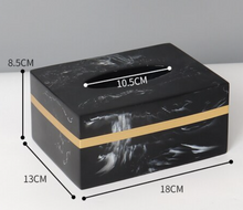 Load image into Gallery viewer, Black & Gold Bathroom Set - 7 piece (Resin - Top Quality)