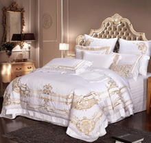 Load image into Gallery viewer, "Arna Lisa" Royal Collection - Luxury Golden ROYAL Bedding - 9 Piece - Queen