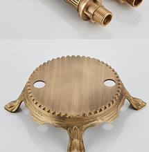 Load image into Gallery viewer, "Arna" Collection - Bathtub Faucet Antique Brass Carved Bath Shower Faucet Hot & Cold Mixer Tap With Handheld Shower Floor Standing Style