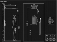 Load image into Gallery viewer, "Arna" Collection - Bath Shower Faucet Set Auto - Thermostat Control Brass Brushed Gold/Black In-Wall Shower Mixer Tap Hot & Cold Hand held Shower