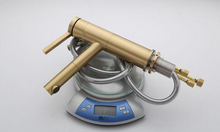 Load image into Gallery viewer, "Arna" Collection - Pull Out Basin Faucets Brass Sink Mixer Tap Hot & Cold Single Handle Brushed Gold Bathroom/Lavatory Water Crane Vessel Copper