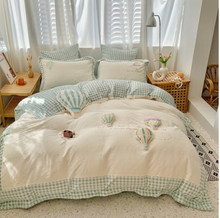 Load image into Gallery viewer, "Arna's" Collection - Luxury Flannel Velvet #D Mushrooms Bedding Set 6 piece Twin/Single