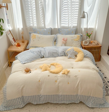 Load image into Gallery viewer, "Arna's" Collection - Luxury Flannel Velvet #D Mushrooms Bedding Set 6 piece Twin/Single