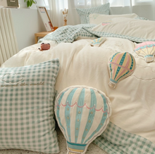 Load image into Gallery viewer, "Arna's" Collection - Luxury Flannel Velvet #D Mushrooms Bedding Set 6 piece Twin/Single