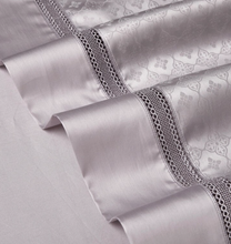 Load image into Gallery viewer, "Arna Lisa" Collection - Luxury Silk Cotton Jacquard Delicate Bedding Set Shining Duvet Cover Sets - Queen - 7 Piece