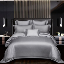 Load image into Gallery viewer, "Arna Lisa" Collection - Luxury Silk Cotton Jacquard Delicate Bedding Set Shining Duvet Cover Sets - Queen - 7 Piece