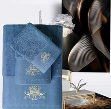 Load image into Gallery viewer, 2021 Luxury New High-Grade 100% Cotton Towel Set - Embroidery - 3 Piece