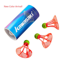 Load image into Gallery viewer, Badminton - Air Shuttle 3 Pieces Kawasaki Air Shuttle Badminton Plastic Nylon Ball for Training