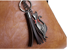 Load image into Gallery viewer, "Legend Collection" Women Handbags and Purse 4pcs Bag Set Female Shoulder Crossbody Bag Solid Color Soft Bag Wallet Handbag Cat Tassels Bags (SPECIAL)