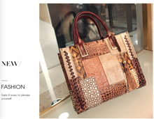 Load image into Gallery viewer, "Arna Lisa" Collection - Legend Genuine Leather Luxury Handbags Women Designer Hand Bag Female Retro Patchwork Totes Crocodile Shoulder/Crossbody Bags