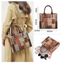 Load image into Gallery viewer, "Arna Lisa" Collection - Legend Genuine Leather Luxury Handbags Women Designer Hand Bag Female Retro Patchwork Totes Crocodile Shoulder/Crossbody Bags