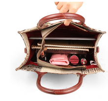 Load image into Gallery viewer, "Arna Lisa" Collection - Legend Genuine Leather Luxury Handbags Women Designer Hand Bag Female Retro Patchwork Totes Crocodile Shoulder/Crossbody Bags