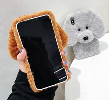 Load image into Gallery viewer, Dog Phone Case - iPhone -3D Teddy Dog Ears Plush Hair Case For iPhone 12 Pro Max SE 2020 11 Pro XR X 10 6 6s 7 8 Plus XR XS Max