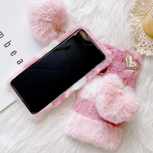 Load image into Gallery viewer, Children Phone Cover - Samsung - Love Heart Pendant Rabbit Furry Case For Samsung S21 Note 20 Ultra 10 + 9 8 S20 FE S10 S9 S8 Plus A71 A51