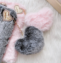Load image into Gallery viewer, Children Phone Cover - Samsung - Love Heart Pendant Rabbit Furry Case For Samsung S21 Note 20 Ultra 10 + 9 8 S20 FE S10 S9 S8 Plus A71 A51