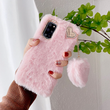 Load image into Gallery viewer, Children Phone Cover - Samsung - Love Heart Pendant Rabbit Furry Case For Samsung S21 Note 20 Ultra 10 + 9 8 S20 FE S10 S9 S8 Plus A71 A51