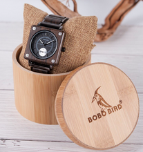 Load image into Gallery viewer, BOBO BIRD Men Watch Luxury Wooden Watches Waterproof Great Gift
