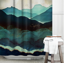 Load image into Gallery viewer, Shower/Bath Curtain Range - 3D Grey Geometric Stone Fabric Waterproof Bathroom Curtain Hotel Decorative Curtains Blackout Screen