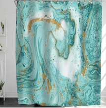 Load image into Gallery viewer, Shower/Bath Curtain Range - 3D Grey Geometric Stone Fabric Waterproof Bathroom Curtain Hotel Decorative Curtains Blackout Screen