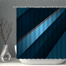 Load image into Gallery viewer, Modern Shower/Bath Curtain Polyester Fabric Waterproof Bathroom Curtains Geometric Printing Pattern