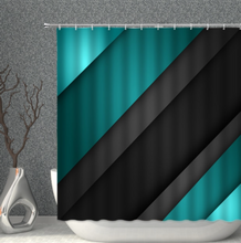 Load image into Gallery viewer, Modern Shower/Bath Curtain Polyester Fabric Waterproof Bathroom Curtains Geometric Printing Pattern