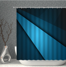 Load image into Gallery viewer, Modern Shower/Bath Curtain Polyester Fabric Waterproof Bathroom Curtains Geometric Printing Pattern
