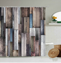 Load image into Gallery viewer, Retro Rustic Wooden Pattern Shower/Bath Curtain Design Bathroom Bathtub Decoration Waterproof Polyester Curtains