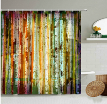 Load image into Gallery viewer, Retro Rustic Wooden Pattern Shower/Bath Curtain Design Bathroom Bathtub Decoration Waterproof Polyester Curtains