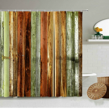 Load image into Gallery viewer, Retro Rustic Wooden Pattern Shower/Bath Curtain Design Bathroom Bathtub Decoration Waterproof Polyester Curtains