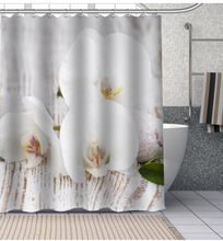 Load image into Gallery viewer, DIY Bathroom Durable Custom Orchid Shower Curtains DIY Bathroom Curtain Fabric Washable Polyester for Bathtub Art Decor