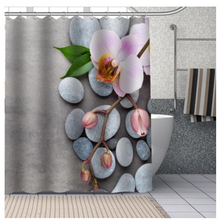 Load image into Gallery viewer, DIY Bathroom Durable Custom Orchid Shower Curtains DIY Bathroom Curtain Fabric Washable Polyester for Bathtub Art Decor