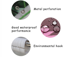 Load image into Gallery viewer, Vintage Style Wood Door Platform 3/4 Wall Bookshelf Shower/Bath Curtains Bathroom Curtain Frabic Waterproof Polyester with Hooks