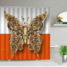 Load image into Gallery viewer, Shower/Bath Curtain range - Butterfly with Flowers Series - Beautiful Waterproof