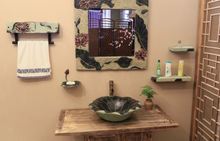 Load image into Gallery viewer, "Arna Collection" Classical Wash Basin Art Lotus Leaf & Faucet Set