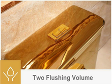 Load image into Gallery viewer, Artistic Plain Golden One Piece Close stool Siphon Flushing S-Trap Floor Mounted Luxious Villa Bathroom Seat Toilet