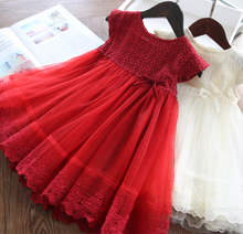 Load image into Gallery viewer, "Arna" Royal Gown Collection - White Lace Princess Dress For Girls