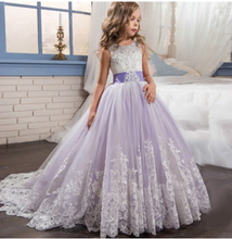 Load image into Gallery viewer, "Arna" Royal Gown Collection - Girls Wedding Evening Party Bridesmaid Long Dress Prom Gown Children Teenager New Year Princess Costume