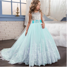 Load image into Gallery viewer, "Arna" Royal Gown Collection - Girls Wedding Evening Party Bridesmaid Long Dress Prom Gown Children Teenager New Year Princess Costume