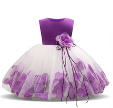 Load image into Gallery viewer, "Arna" Royal Gown Collection - Flower Tulle Toddler Kids Christening Costume Newborn Baby Girl Birthday Dress