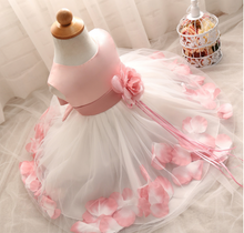Load image into Gallery viewer, "Arna" Royal Gown Collection - Flower Tulle Toddler Kids Christening Costume Newborn Baby Girl Birthday Dress