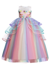 Load image into Gallery viewer, "Arna" Royal Gown Collection - Girls Unicorn Summer Dresses Tutu Long