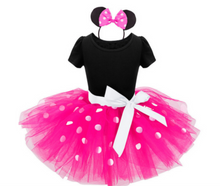 Load image into Gallery viewer, "Arna" Royal Gown Collection - Polka Dot Toddler Dress Halloween Costume Baby Girl Christmas Party Dress