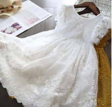 Load image into Gallery viewer, "Arna" Royal Gown Collection - White Lace Princess Dress For Girls